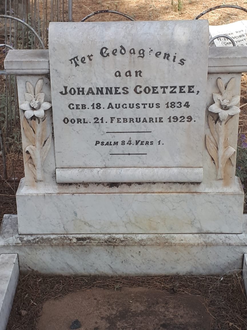 COETZEE Johannes 1834-1929