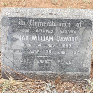 CAWOOD Max William 1890-1929