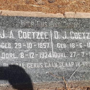 Coetzee J.A. 1857-1924 &amp; D.J. 1857-1909