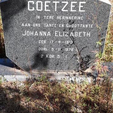 COETZEE Johanna Elizabeth 1913-1978