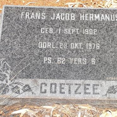 COETZEE Frans Jacob Hermanus 1902-1976