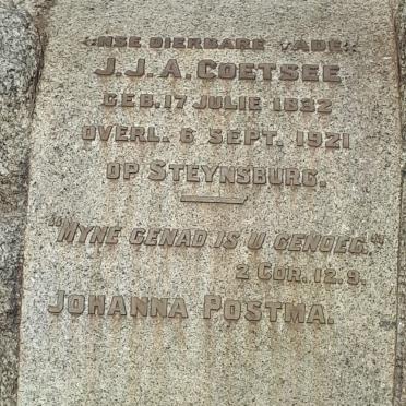 COETSEE J.J.A. 1832-1921