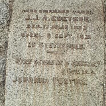 COETSEE J.J.A. 1832-1921