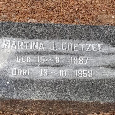 COETZEE Martina J. 1887-1958