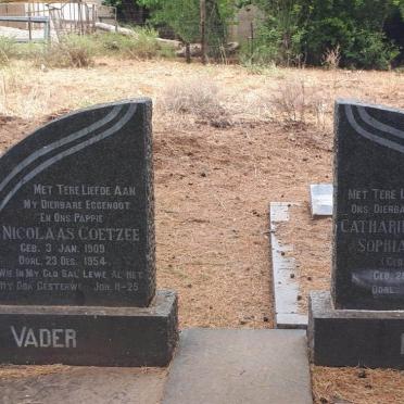 COETZEE Nicolaas 1909-1954 &amp; Catharina Francina Sophia V.D. WALT 1912-1989