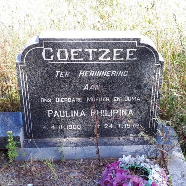 COETZEE Paulina Philipina 1900-1979