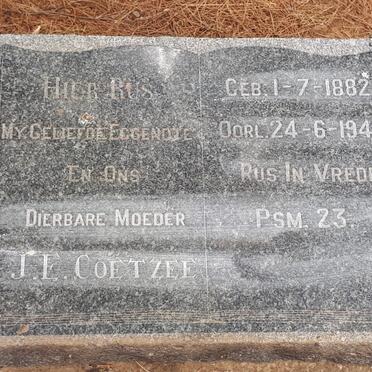 COETZEE J.E. 1882-1947