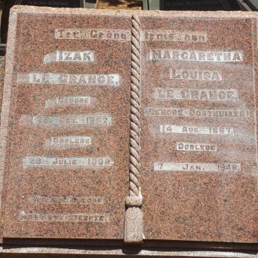 GRANGE Izak, le 1862-1938 &amp; Margaretha Louisa OOSTHUIZEN 1867-1948