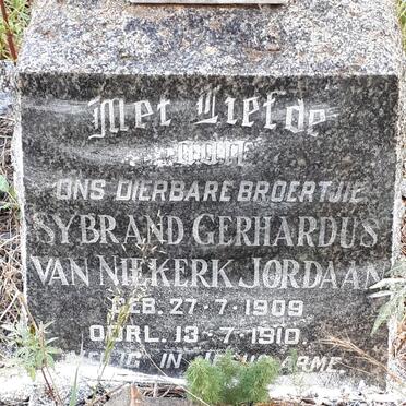 JORDAAN Sybrand Gerhardus van Niekerk 1909-1910