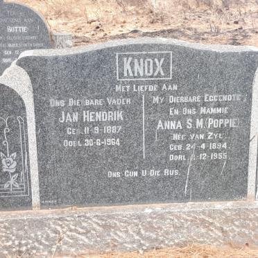 KNOX Jan Hendrik 1887-1964 &amp; Anna S.M. VAN ZYL 1894-1955