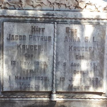 KRUGER Jacob Petrus 1860-1938 &amp; Anna S.L. 1855-1936