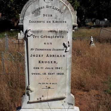 KRUGER Jozef Adriaan 1867-1920