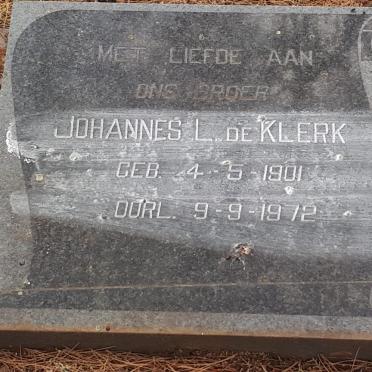 KLERK Johannes L., de 1901-1972