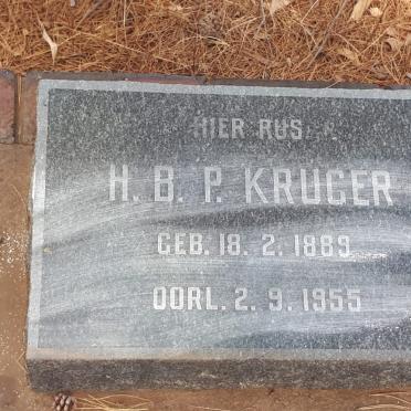 KRUGER H.B.P. 1889-1955