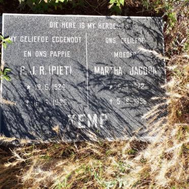 KEMP P.J.R. 1924-1986 &amp; Martha Jacoba 1922-1996
