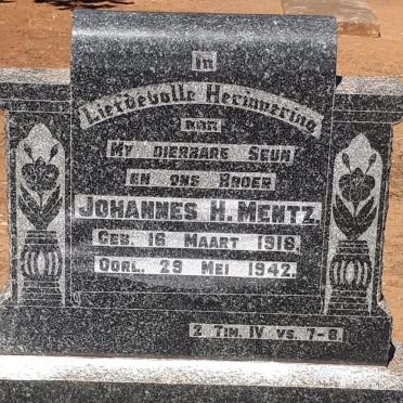 MENTZ Johannes H. 1918-1942