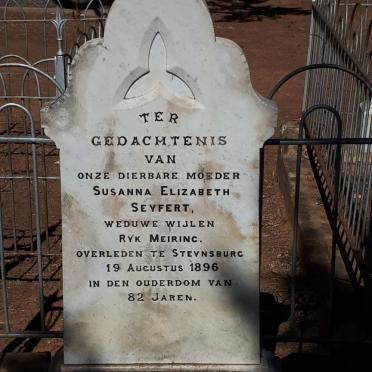 MEIRING Susanna Elizabeth nee SEYFERT -1896