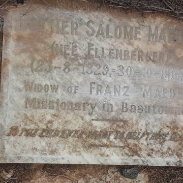 MAEDER Esther Salome nee ELLENBERGER 1829-1916