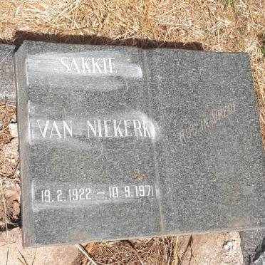 NIEKERK Sakkie, van 1922-1971