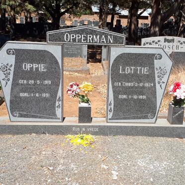 OPPERMAN Oppie 1919-1991 &amp; Lottie GIBBS 1924-1991