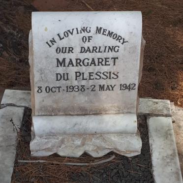 PLESSIS Margaret, du 1938-1942