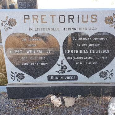 PRETORIUS Elric Willem J. 1917-1984 &amp; Gertruida Geziena LABUSCAGNE 1918-1981