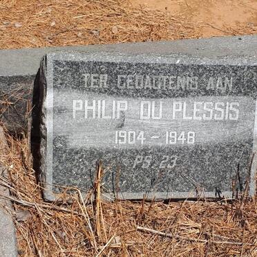 PLESSIS Philip, du 1904-1948
