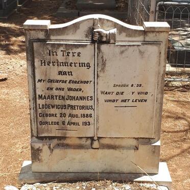 PRETORIUS Maarten Johannes Lodewicus 1886-1931