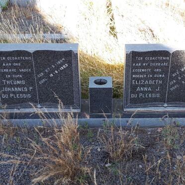 PLESSIS Theunis Johannes P., du 1904-1983 &amp; Elizabeth Anna J. WEIDEMAN 1910-1981