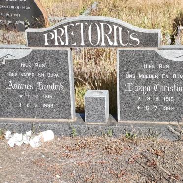 PRETORIUS Andries Hendrik 1915-1988 &amp; Lazya Christina 1915-1983