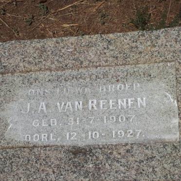 REENEN J.A., van 1907-1927