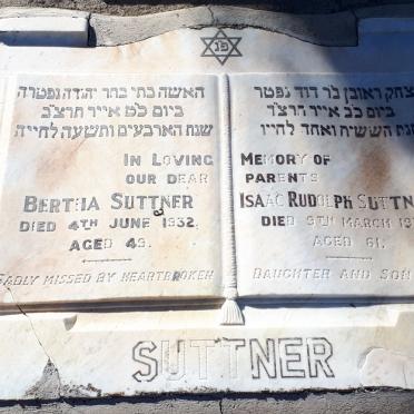 SUTTNER Isaac Rudolph -1934 &amp; Bertha -1932