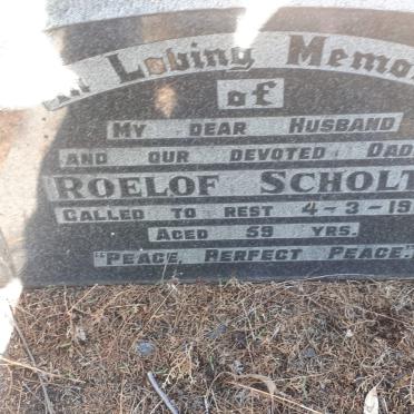 SCHOLTZ Roelof -1945