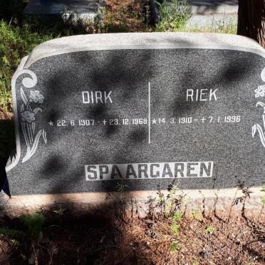 SPAARGAREN Dirk 1907-1968 &amp; Riek 1910-1996