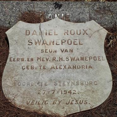 SWANEPOEL Daniel Roux 1930-1942
