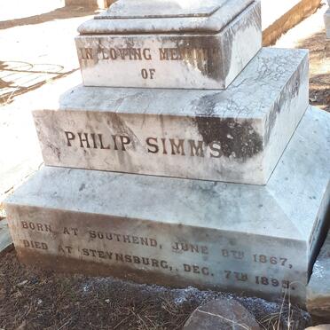 SIMMS Philip 1867-1895