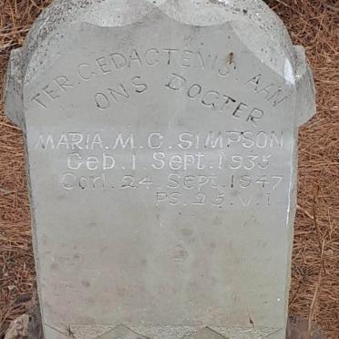 SIMPSON Maria M.C. 1935-1947