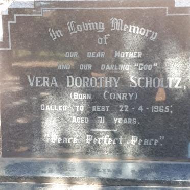 SCHOLTZ Vera Dorothy nee CONRY -1965
