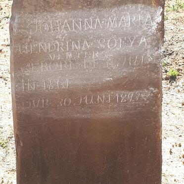 VENTER Johanna Maria Hendrina Sofya nee DE BRUIN 1861-1893