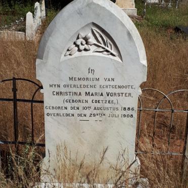 VORSTER Christina Maria nee COETZEE 1886-2008