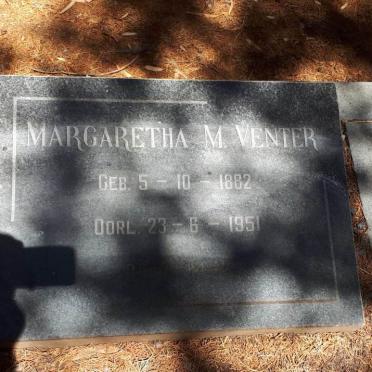 VENTER Margaretha M. 1882-1951