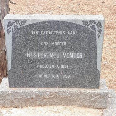 VENTER Hester M.J. 1871-1959