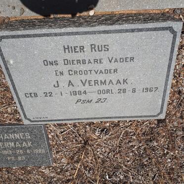 VERMAAK J.A. 1884-1967 :: VERMAAK Johannes 1913-1989