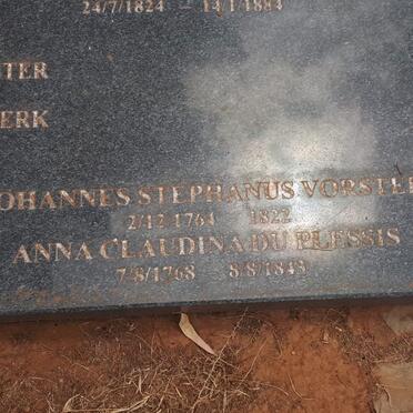 VORSTER Johannes Stephanus 1764-1822 &amp; Anna Claudina DU PLESSIS 1768-1843