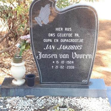 VUUREN Jan Jakobus, Jansen van 1924-2008