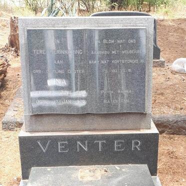 VENTER Ina 1954-1970
