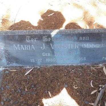 VORSTER Maria J. nee KRUGER 1880-1955