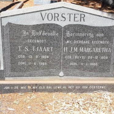 VORSTER T.S. 1906-1982 &amp; H.J.M. BUYS 1908-1980