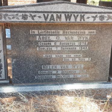 WYK Abel O., van 1878-1943 &amp; Helen -1951