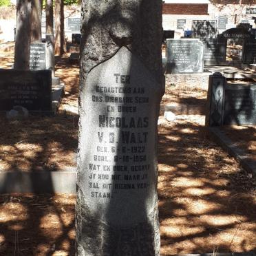 WALT Nicolaas, v.d. 1922-1950